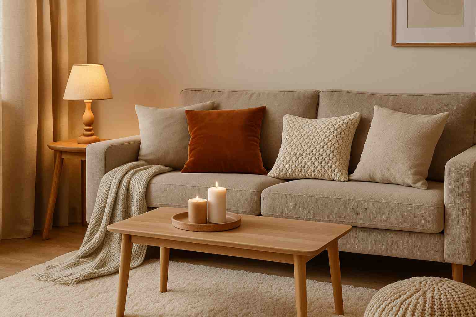 Como usar tecidos aconchegantes na sala de estar