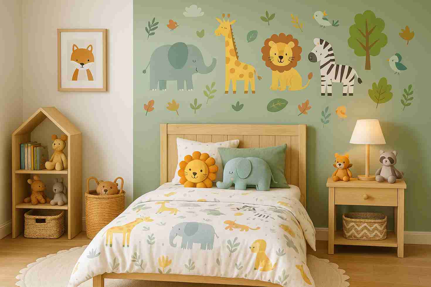 Inspirações de quarto infantil com tema de animais