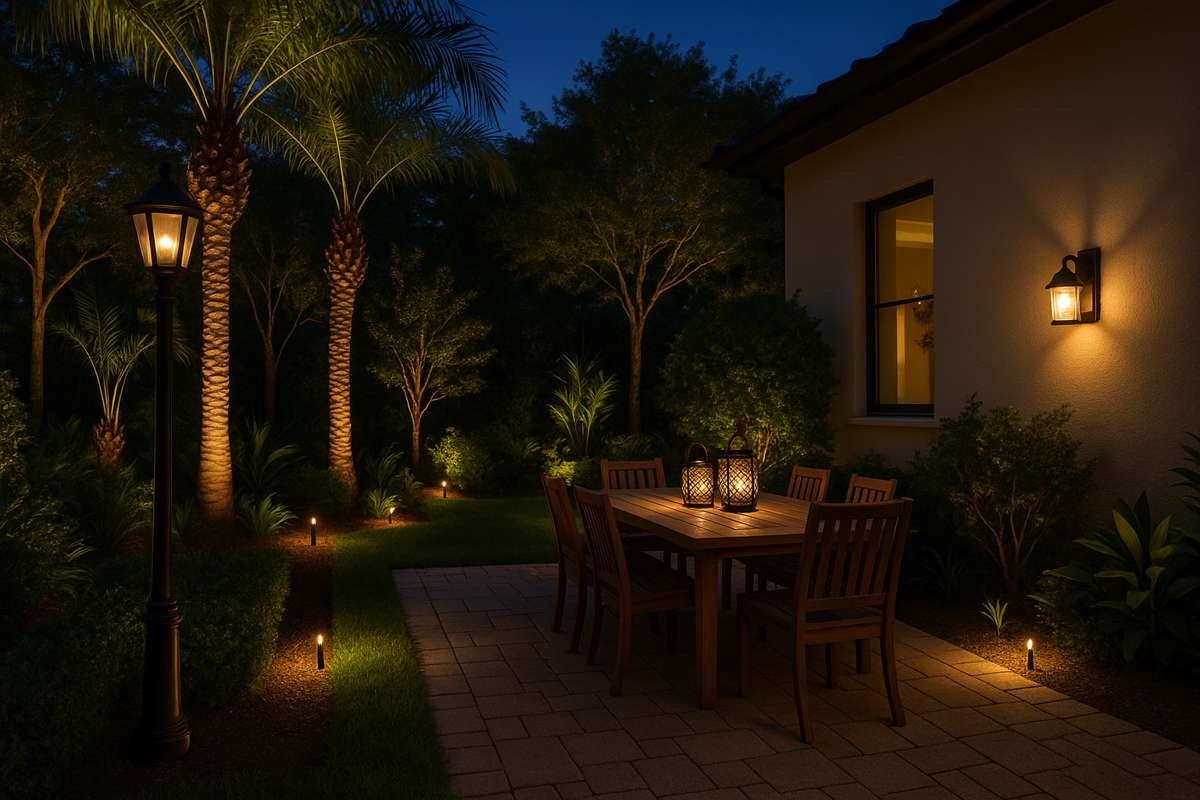 Luminária para jardim externo com estilo