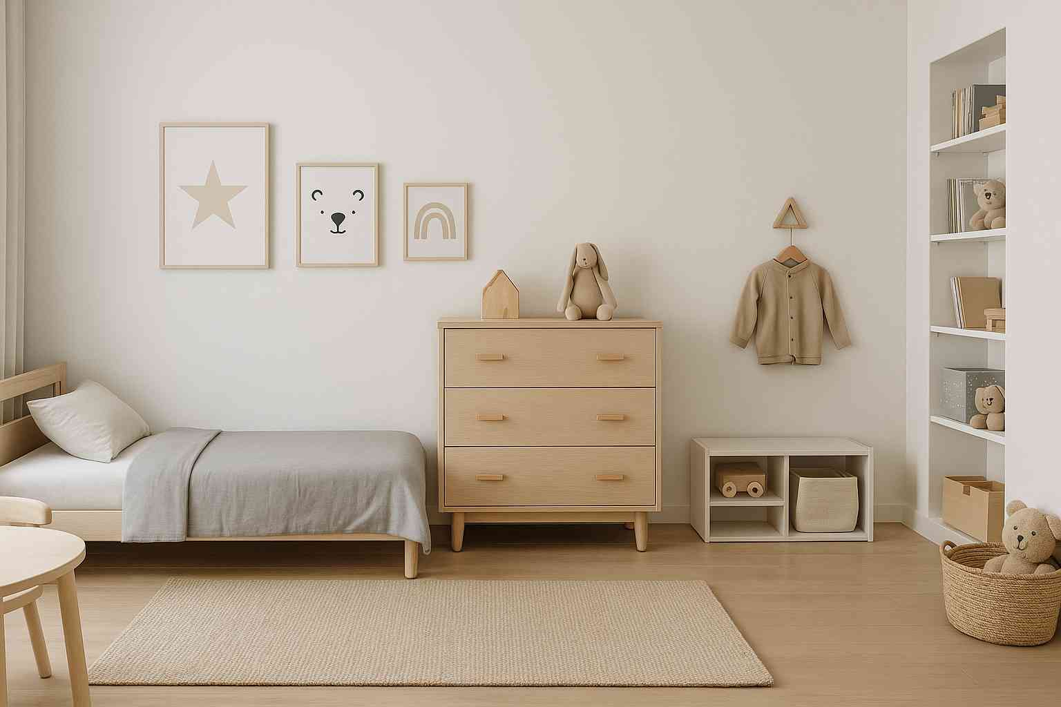 Quarto infantil minimalista: tendência e praticidade
