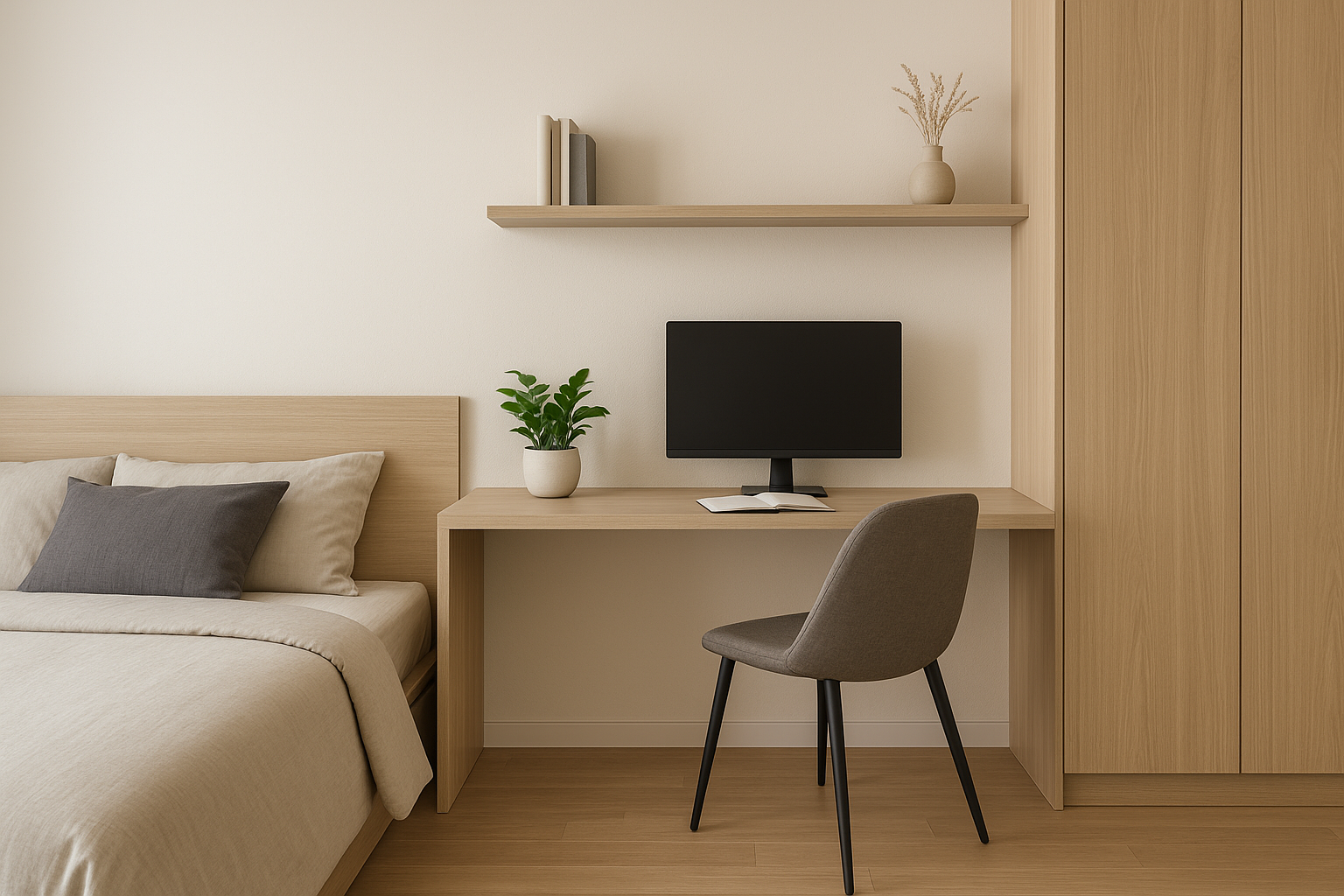 Bancada no quarto: ideias funcionais para otimizar o espaço