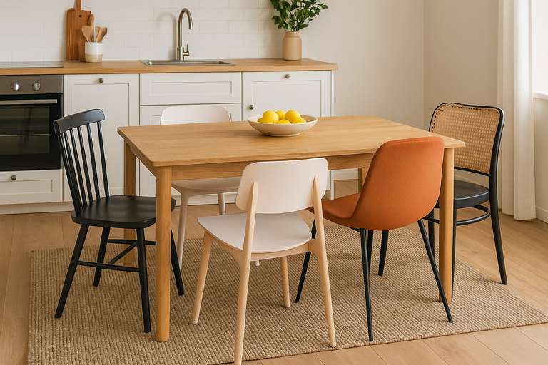 Como combinar mesas e cadeiras na cozinha