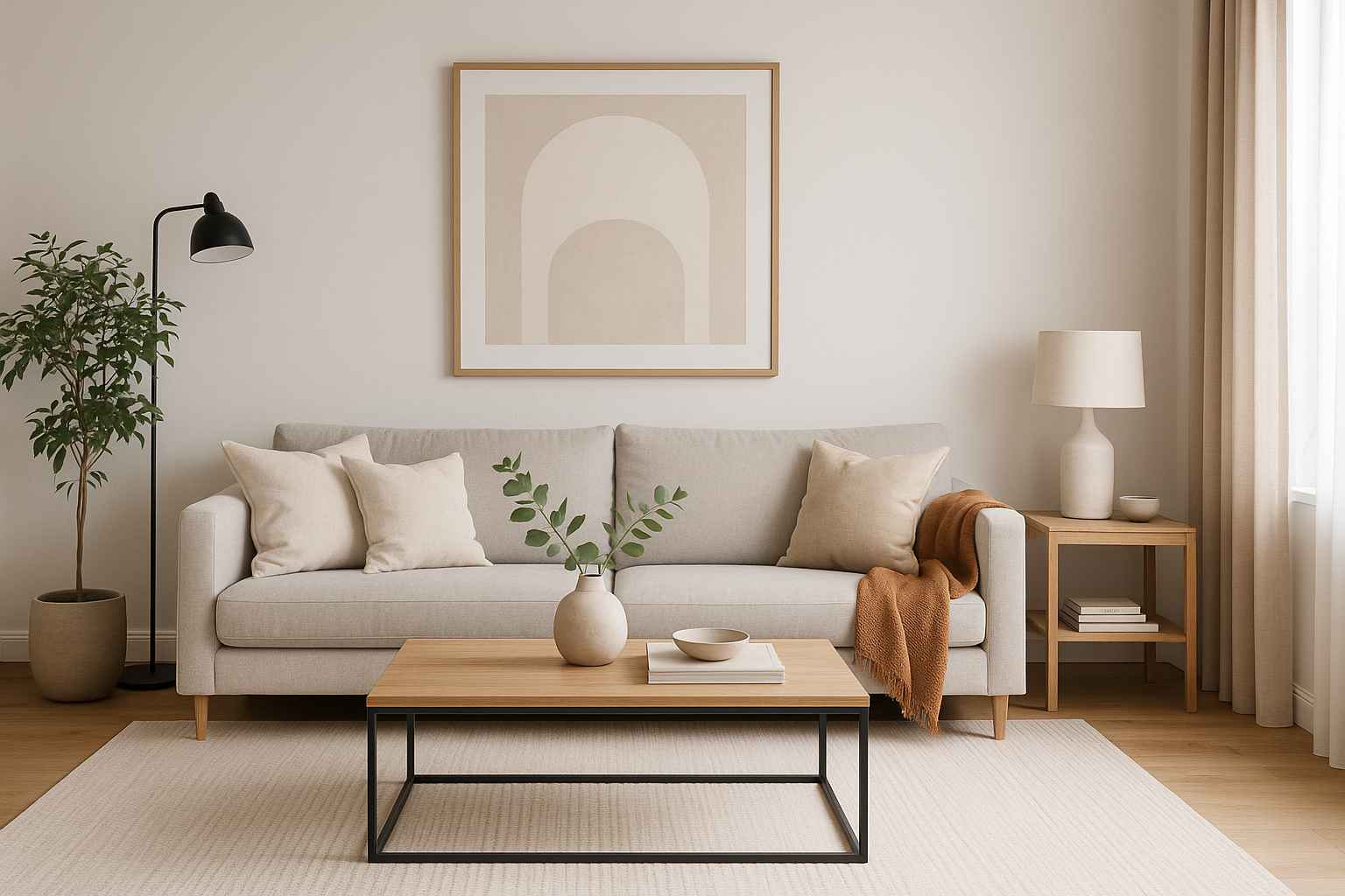 Decoração de sala simples e elegante