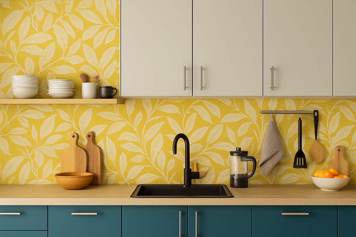 Papel de parede na cozinha: vantagens e cuidados