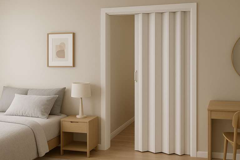 Porta sanfonada para quarto: quando e por que usar