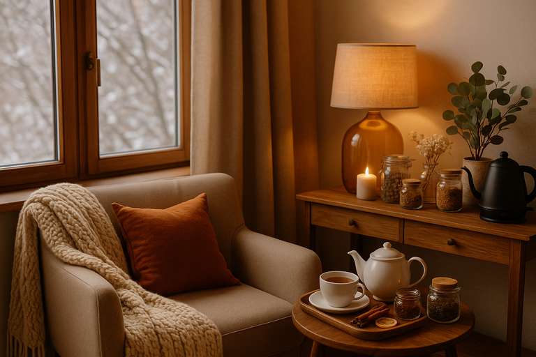 Dicas para montar um cantinho do chá aconchegante no inverno