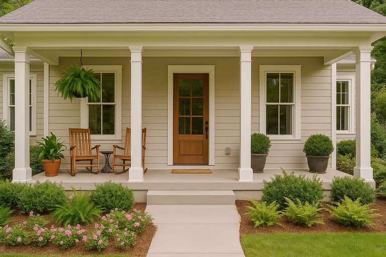 Ideias de decoração para casa com varanda na frente