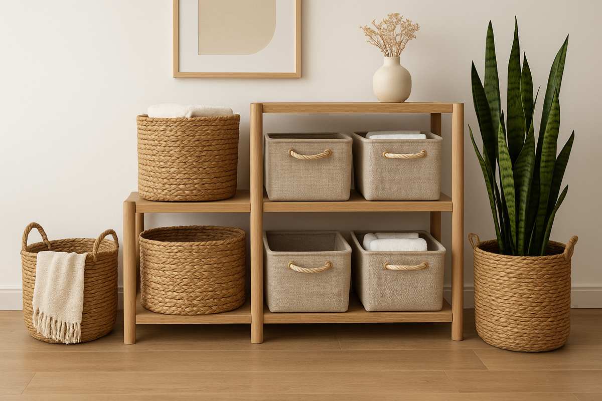 Como usar cestos na organização da casa