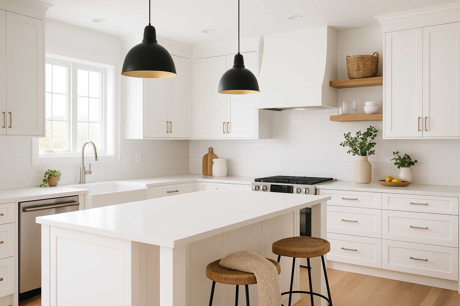 Cozinhas brancas: vantagens e desvantagens