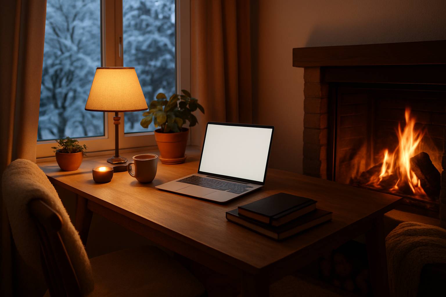Como deixar o escritório em casa aconchegante no inverno