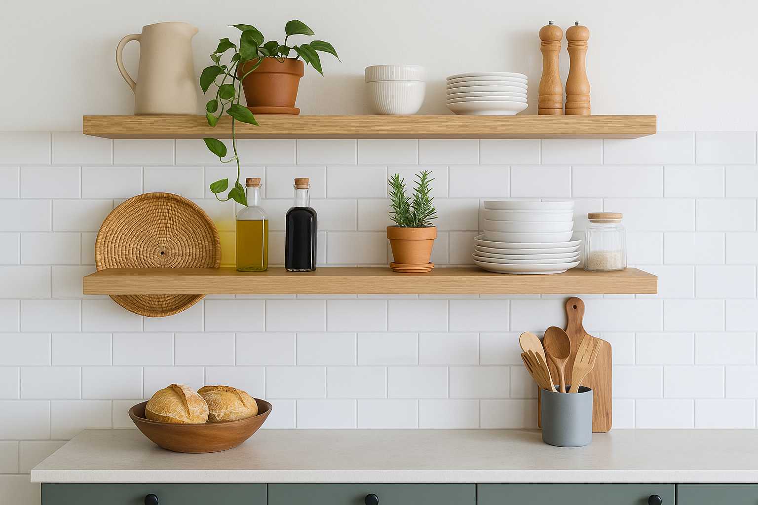 Como usar prateleiras na decoração da cozinha