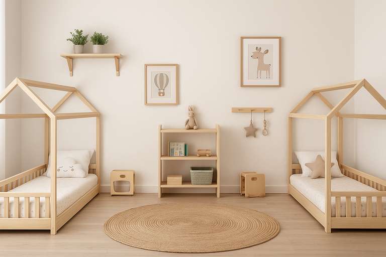 Como montar um quarto montessoriano para gêmeos
