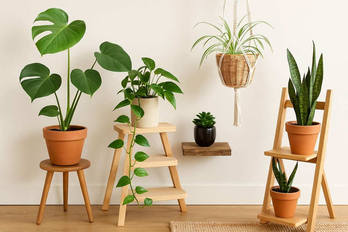 Ideias de suportes criativos para plantas na decoração