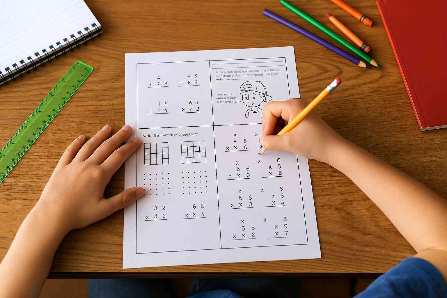 Atividades de matemática 4º ano para imprimir Grátis