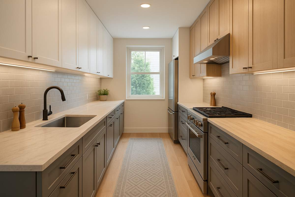 Como decorar cozinhas estreitas e longas