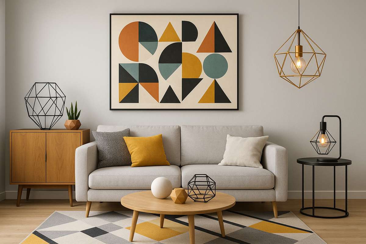 Como usar objetos geométricos na decoração