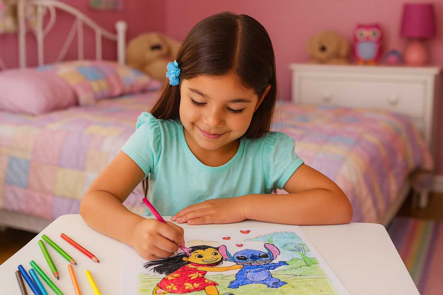 Desenho Lilo Stitch para colorir: modelos para imprimir