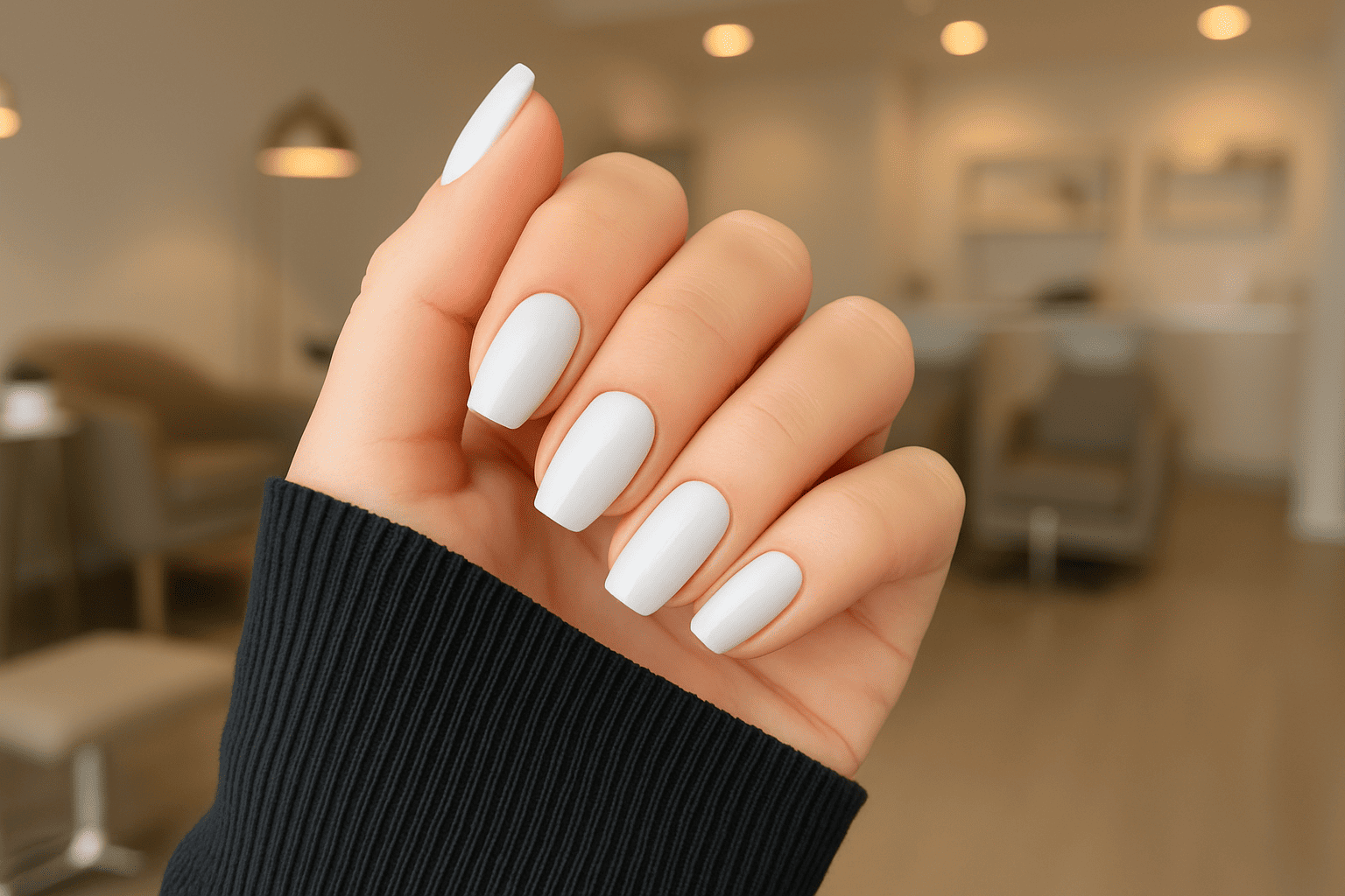Ideias de unhas brancas minimalistas e elegantes