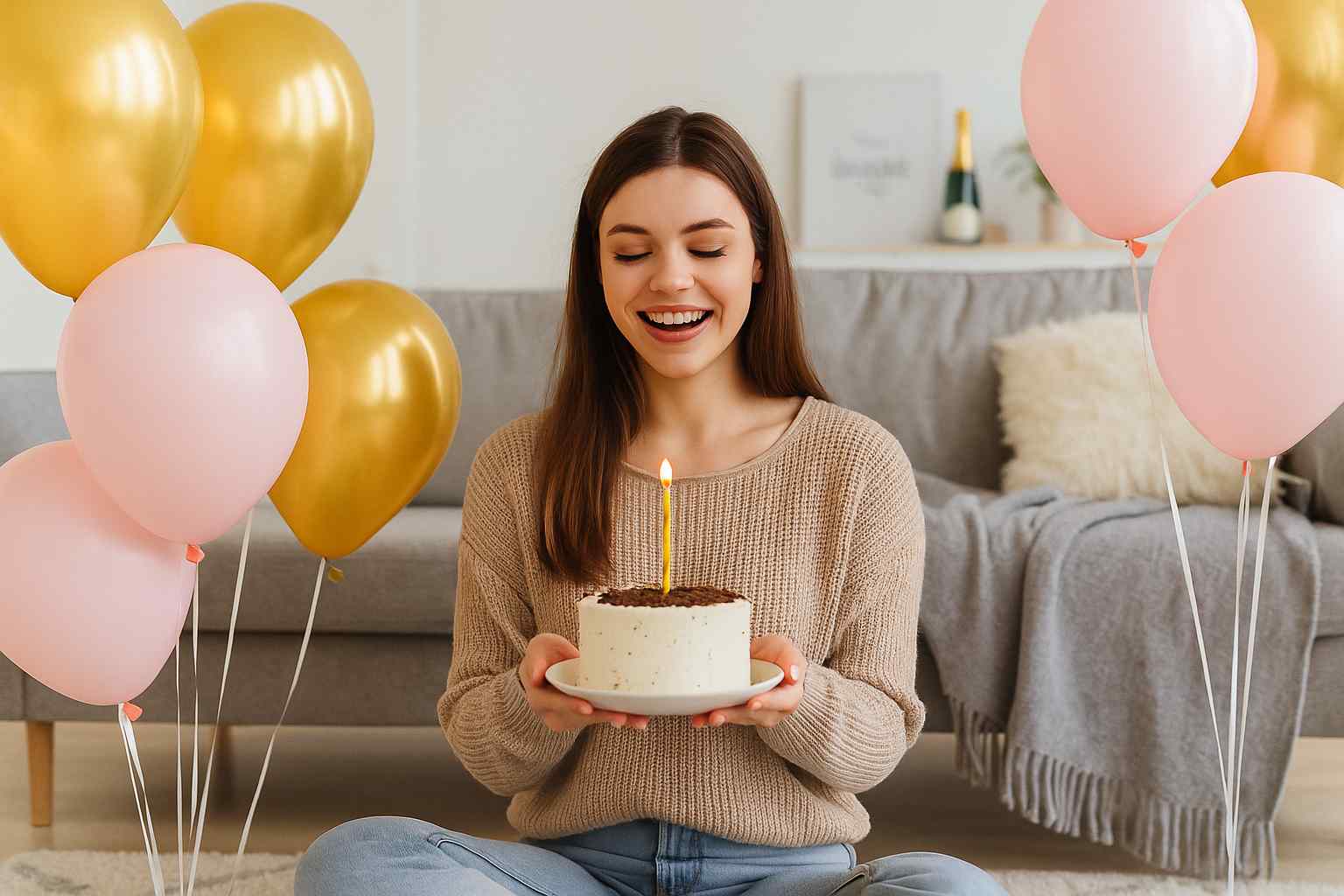 Ideias para fotos de aniversário sozinha que ficam incríveis no feed