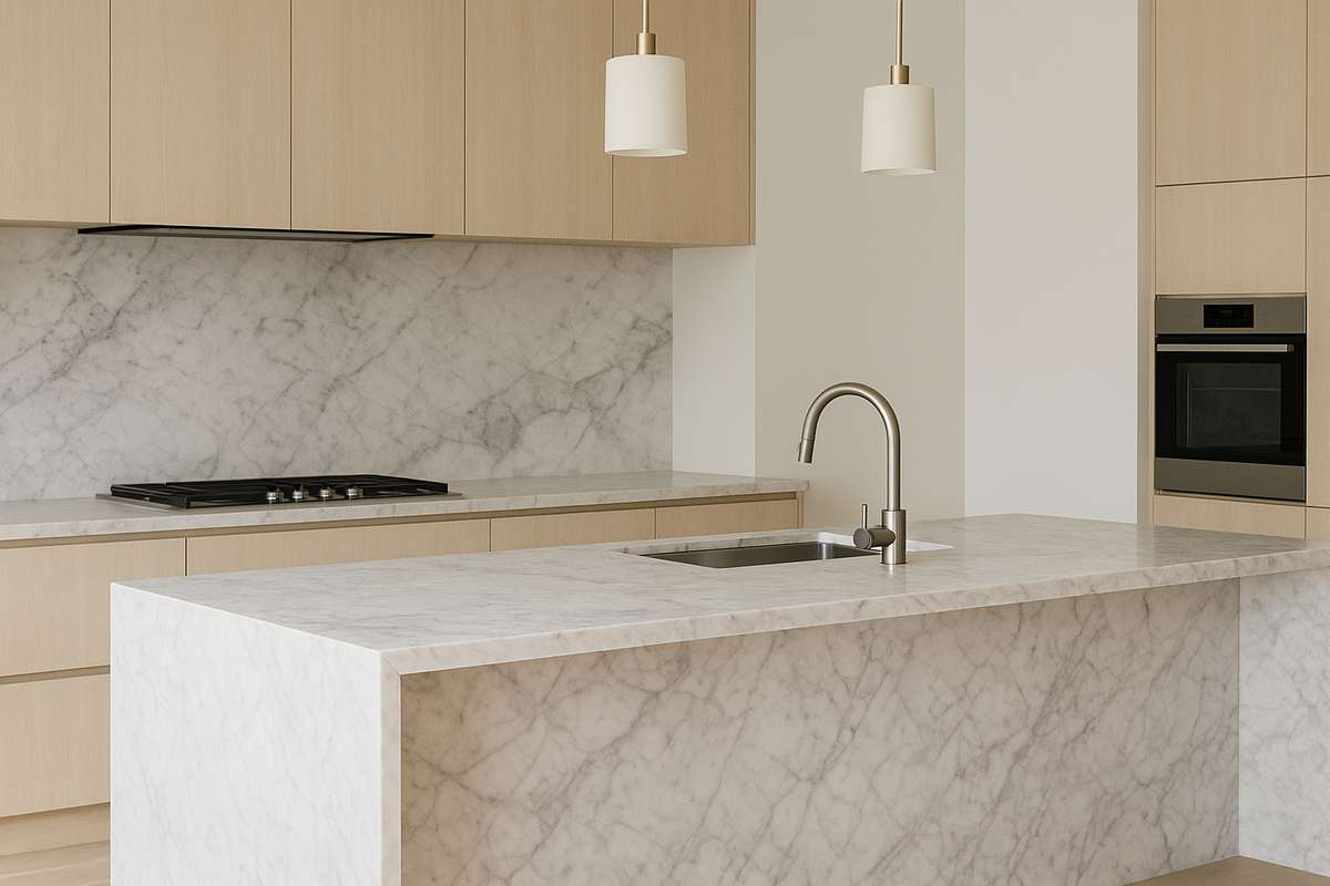 Ideias para usar mármore e granito na cozinha