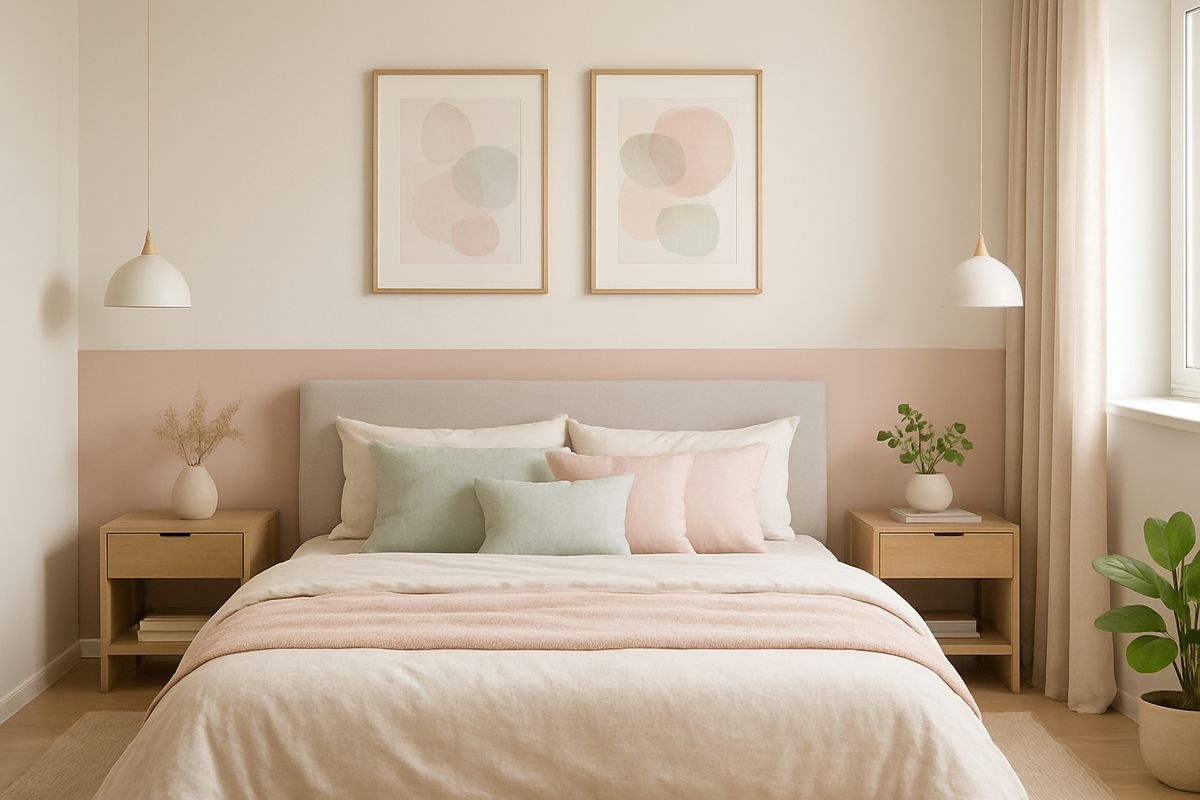 Quarto de casal com tons pastéis: como decorar