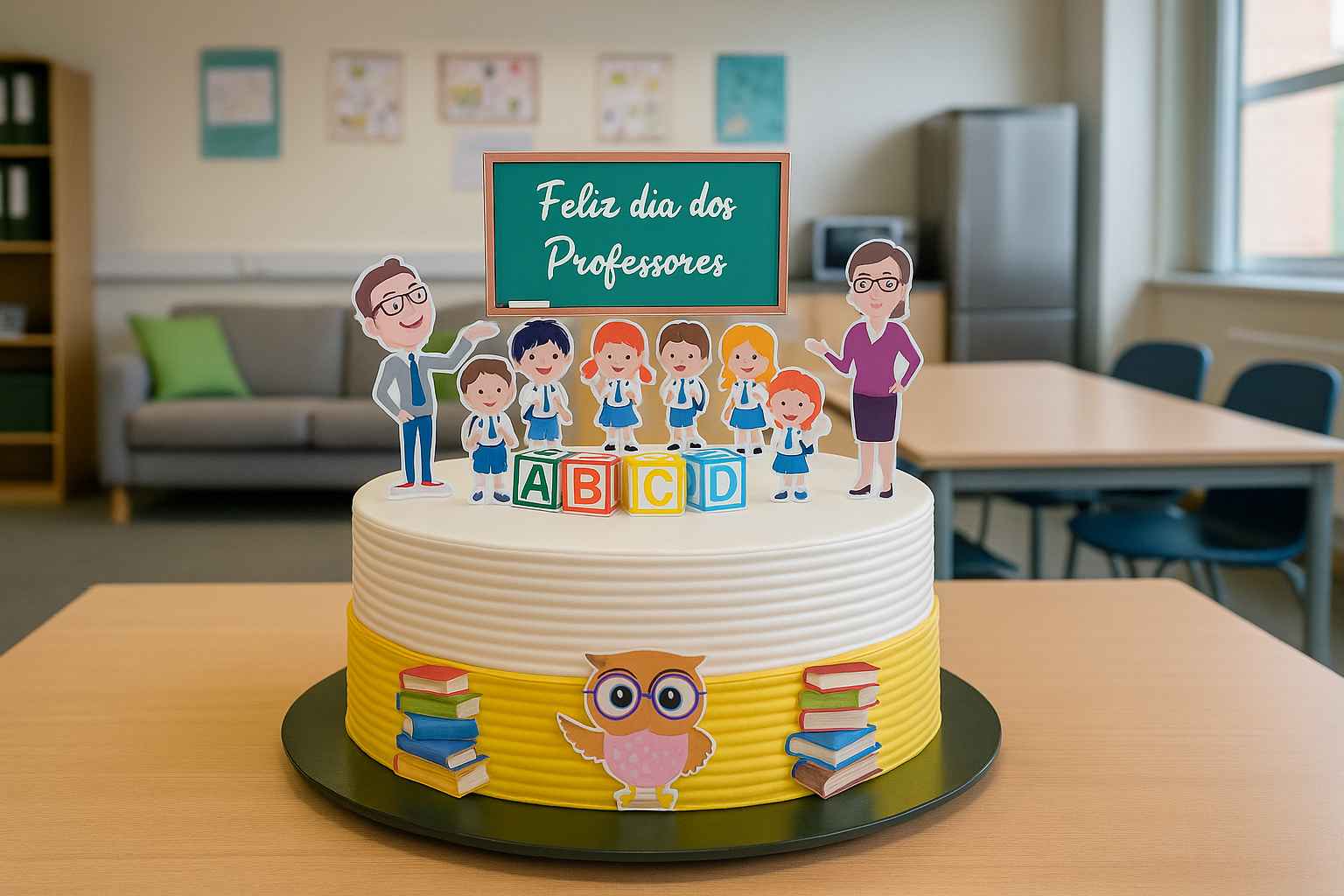 Inspirações de bolo Dia dos Professores para celebrar com carinho