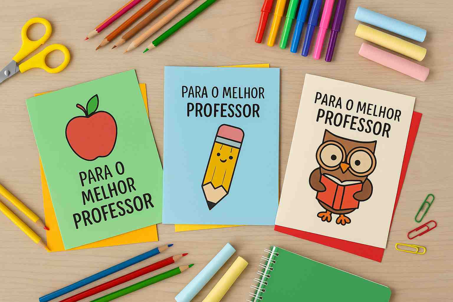 Cartão para o dia dos professores: modelos fáceis de imprimir
