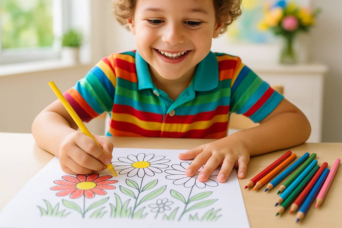 9 desenhos de primavera para colorir