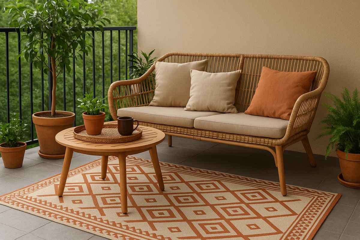 Dicas para usar tapetes na decoração da varanda