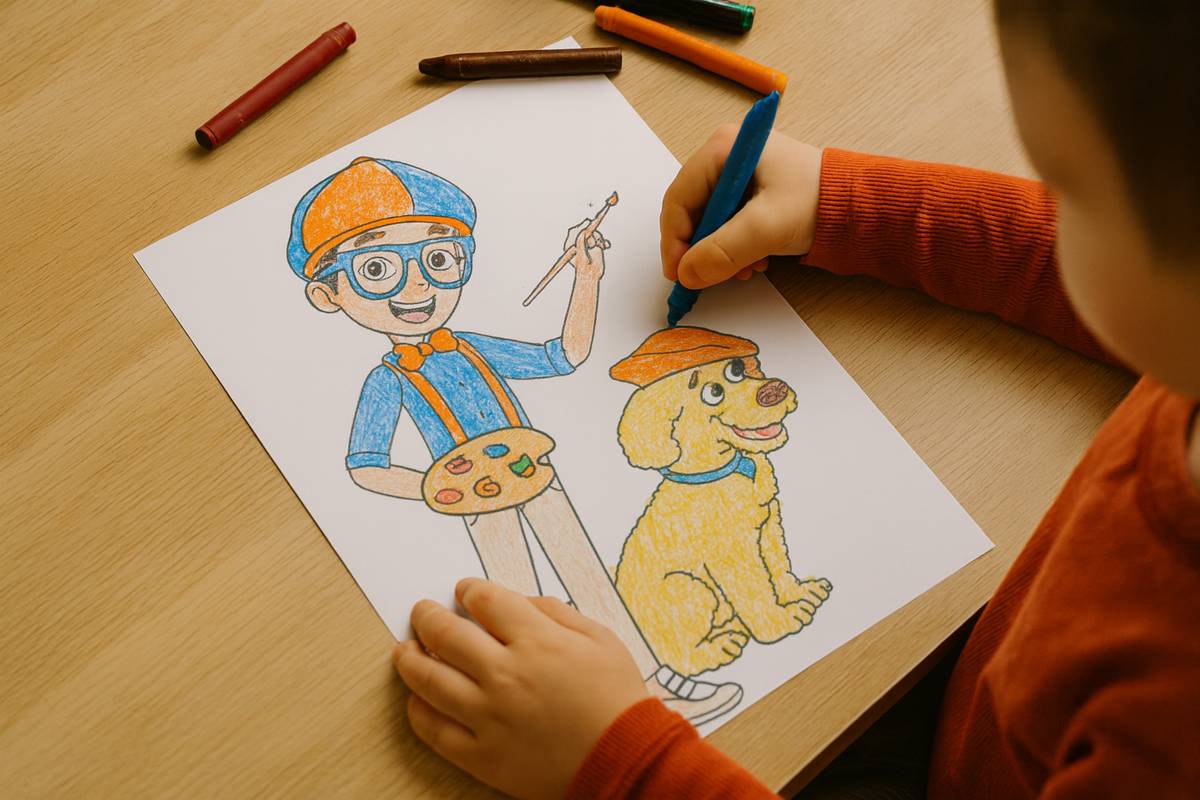 Blippi para Colorir: Modelos Grátis para Baixar e Imprimir