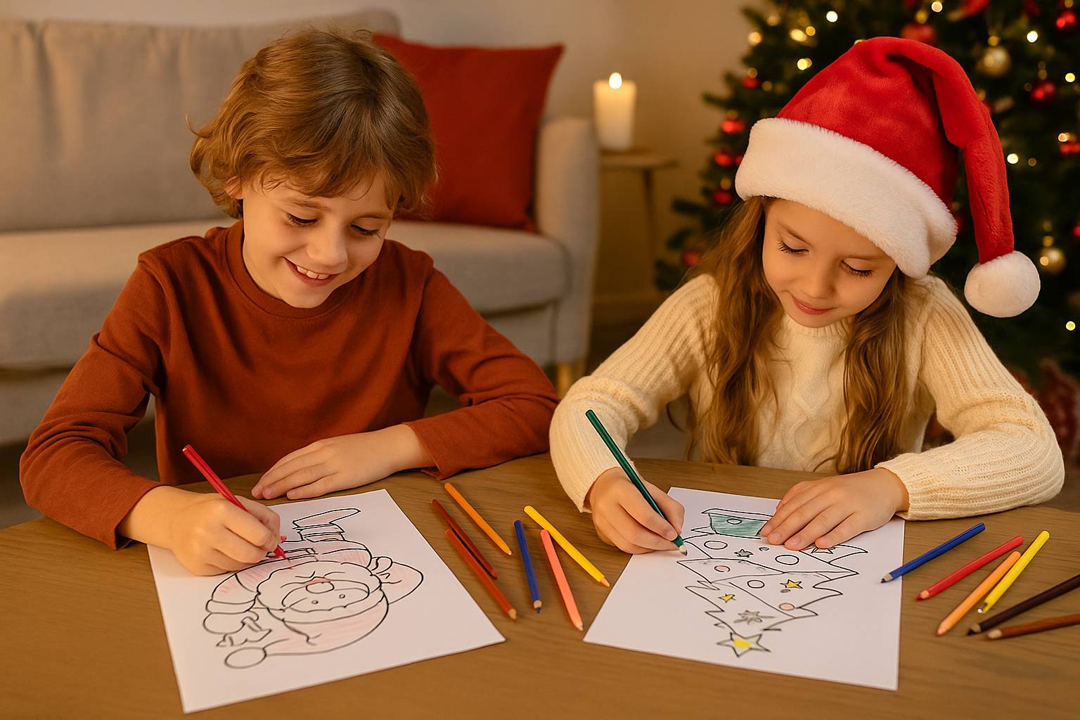 Desenhos de Natal para Colorir Grátis e Imprimir em Casa