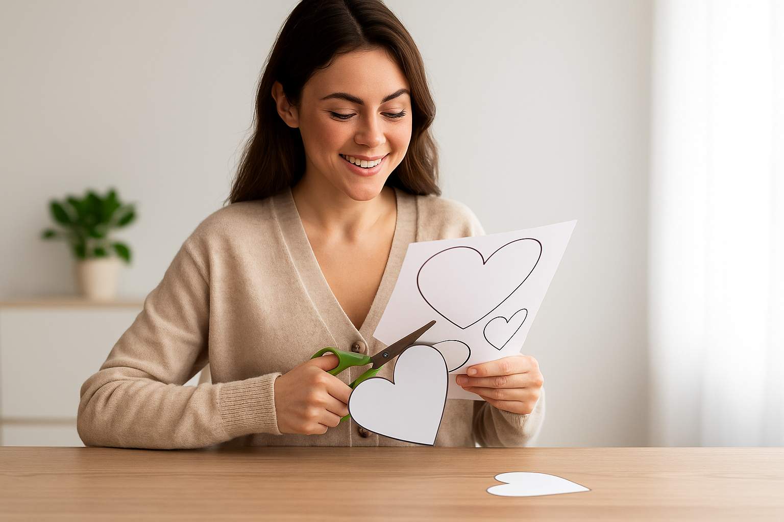 Molde de coração para imprimir folha A4: modelos prontos grátis