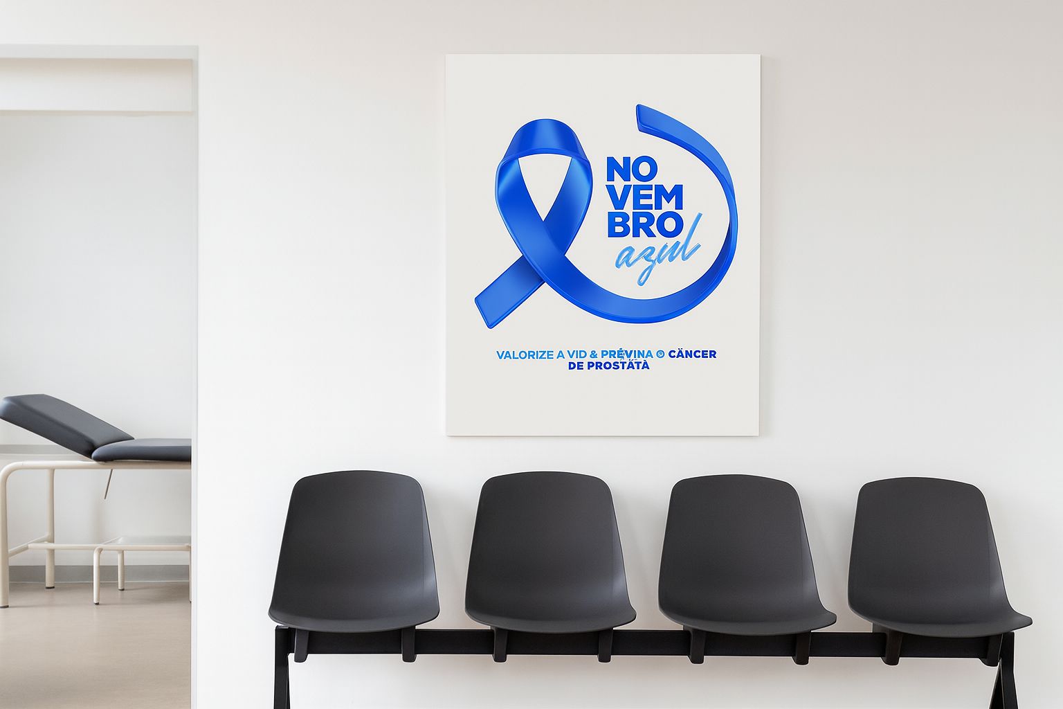 Painel novembro azul para imprimir e decorar grátis