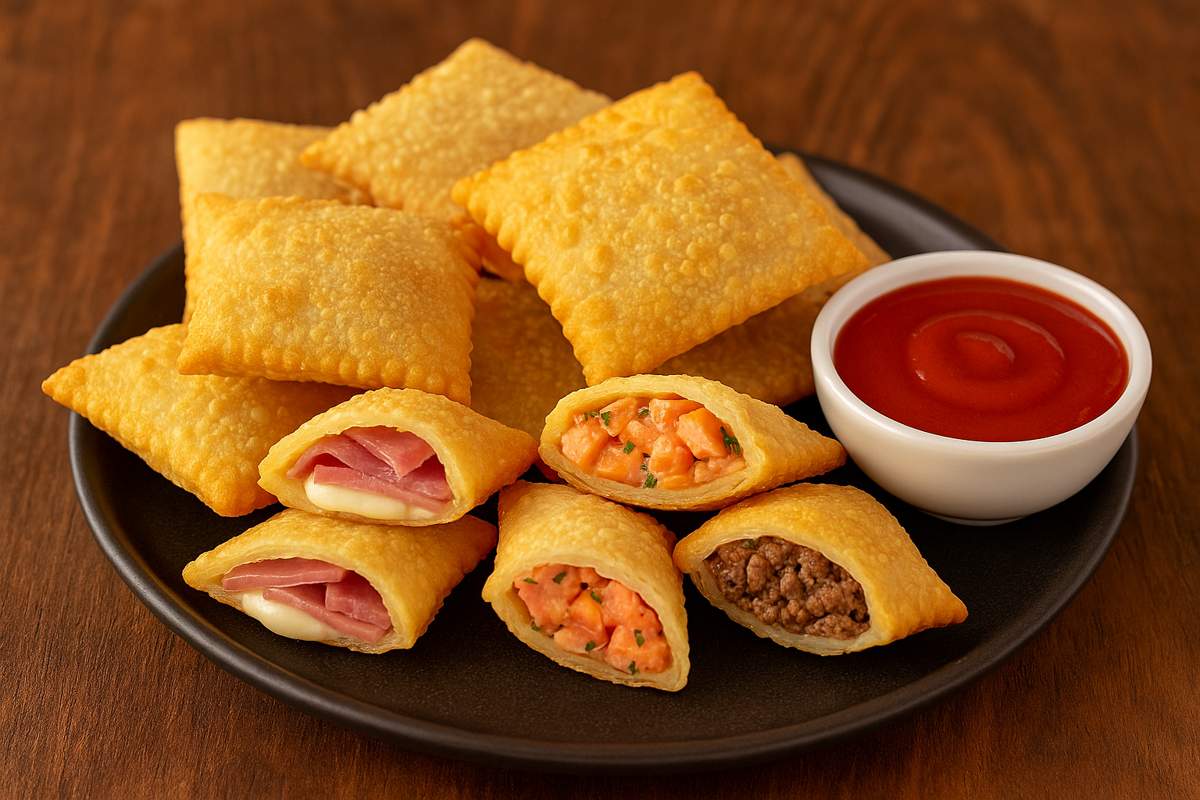 Receitas com massa de pastel simples para lanches e festas