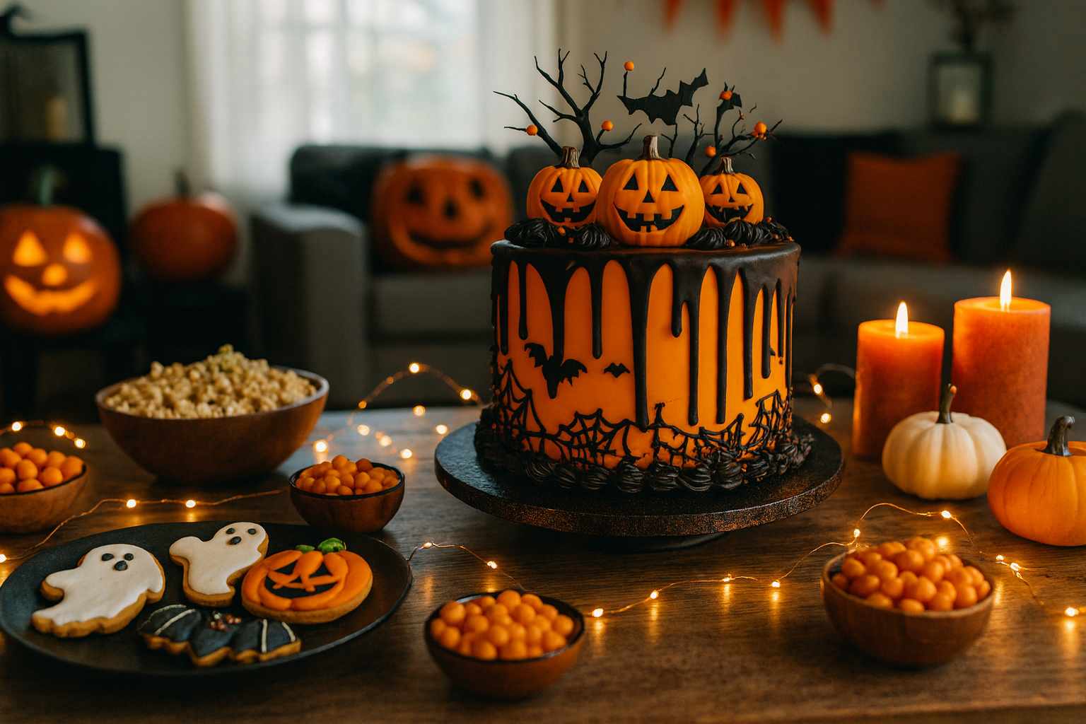 Inspirações de bolo de Halloween para sua festa temática