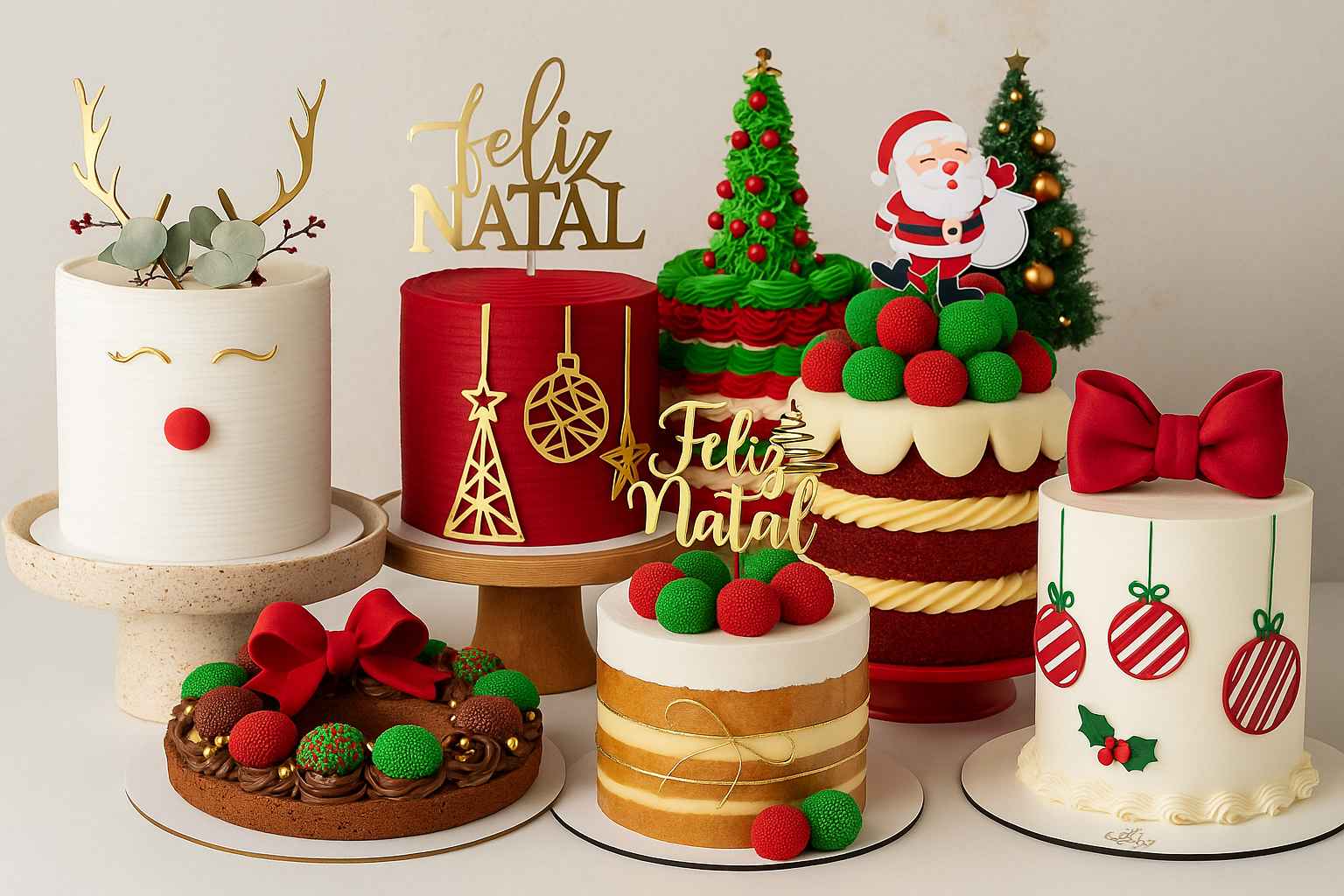 Inspirações de bolo de Natal personalizado: do clássico ao moderno