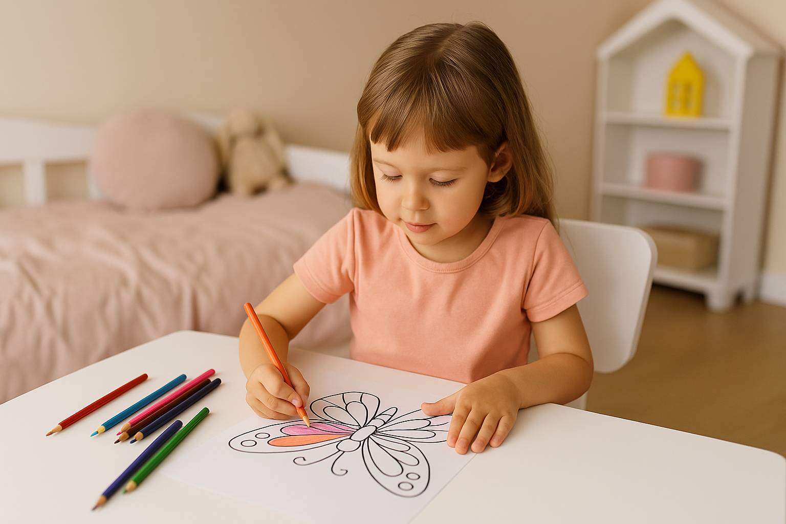 Desenho de borboleta para colorir e imprimir em casa