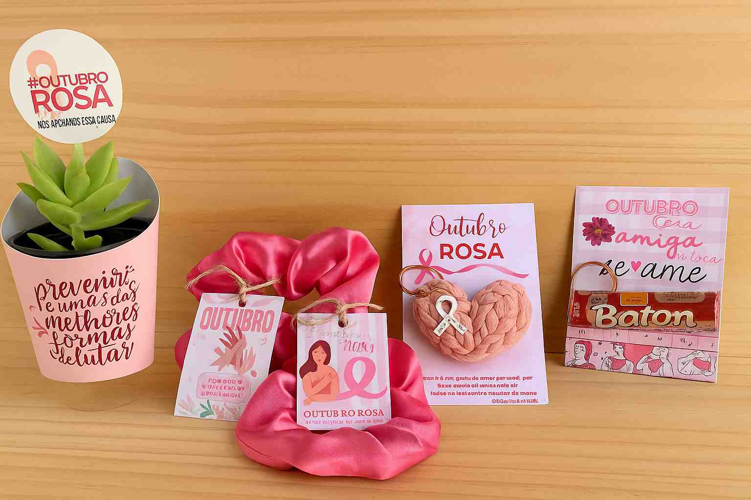 Ideias de lembrancinhas Outubro Rosa para distribuir na campanha