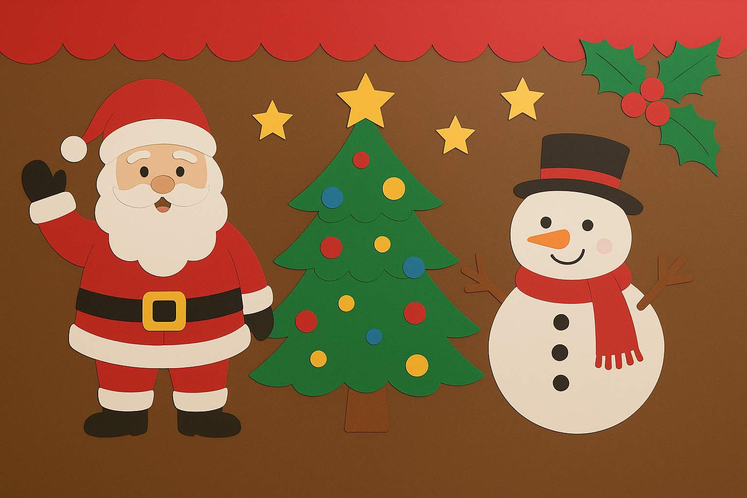 Inspirações de painel de Natal simples e bonito para 2025