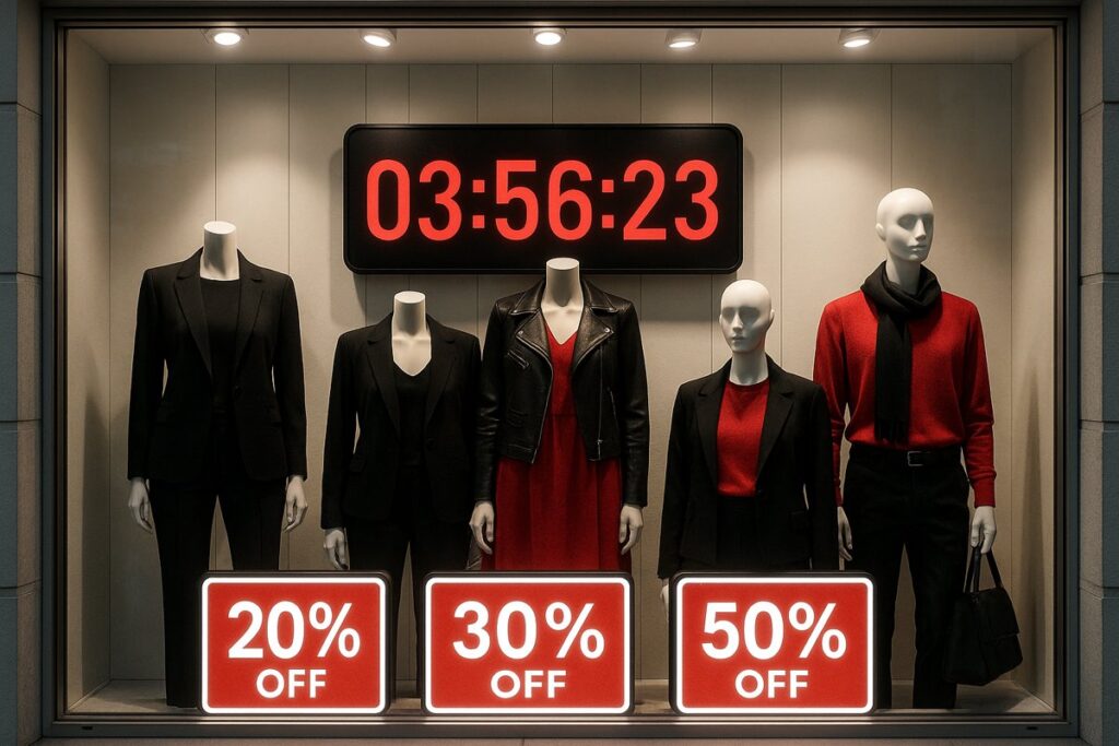 vitrines para a Black Friday 