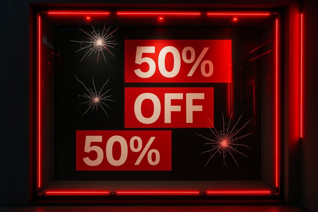 vitrines para a Black Friday 