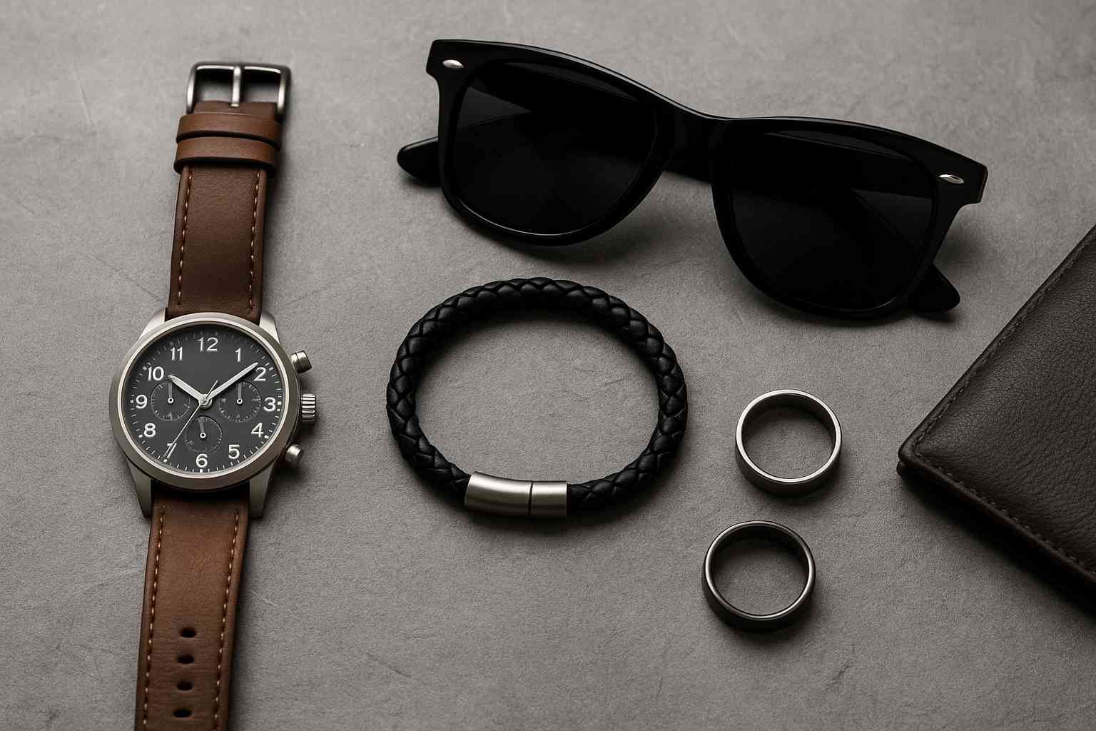 Acessórios masculinos que valorizam o visual: relógio, pulseira, óculos e outros