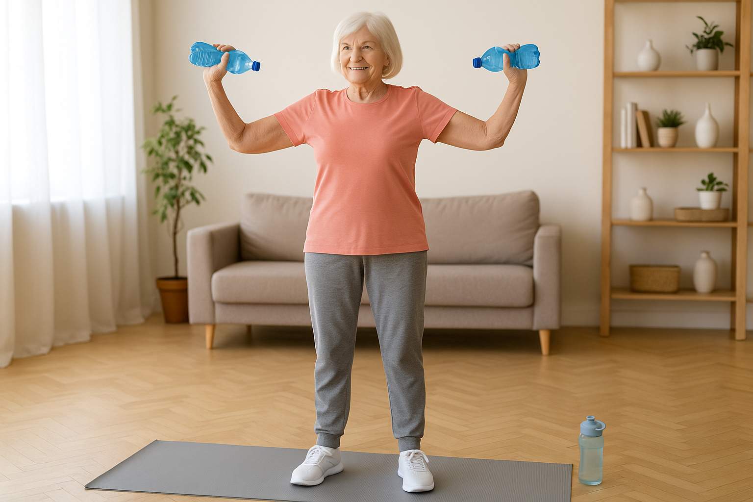 Exercícios simples para idosos praticarem em casa e manterem a saúde