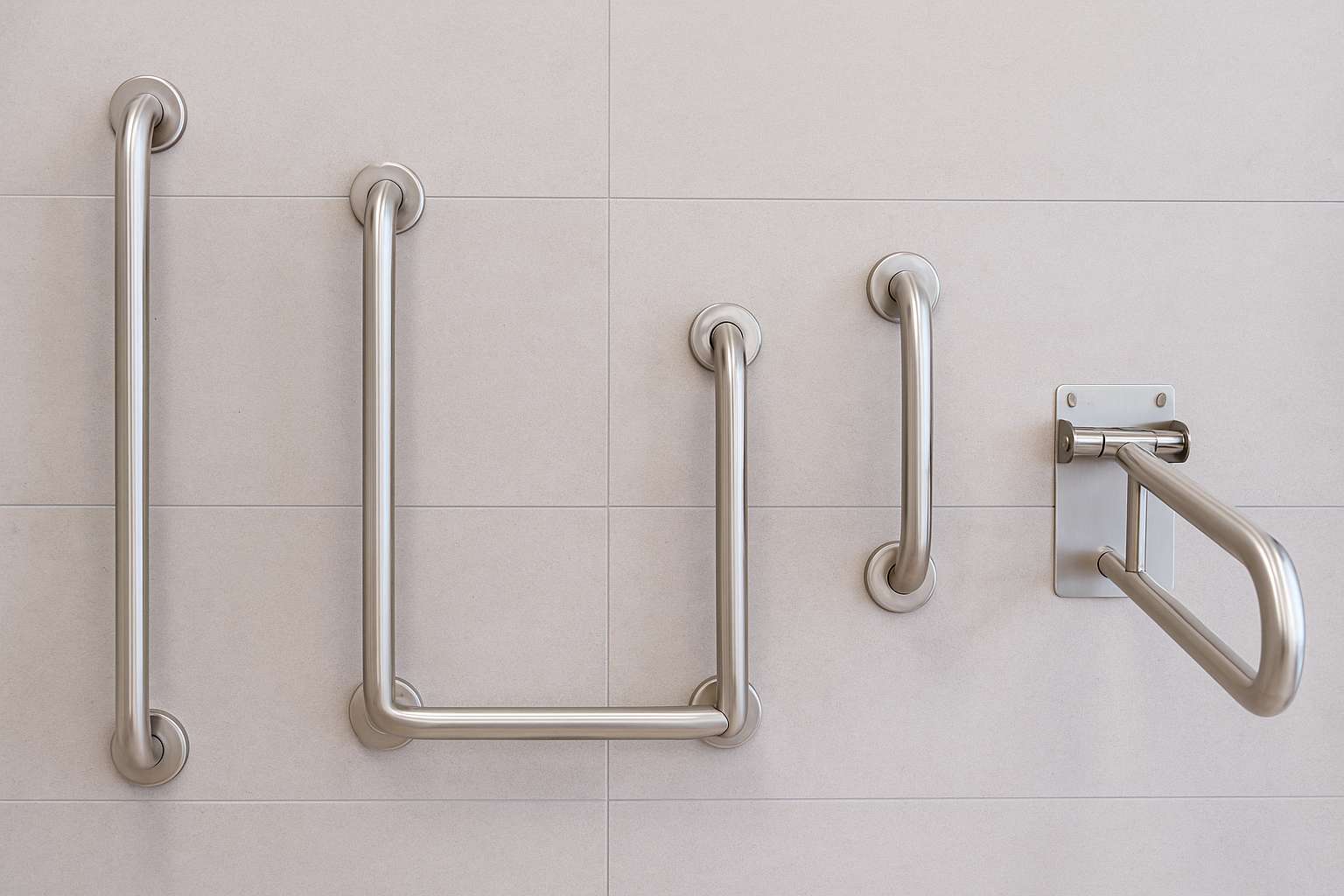 Modelos de barras de apoio para banheiro: qual instalar?