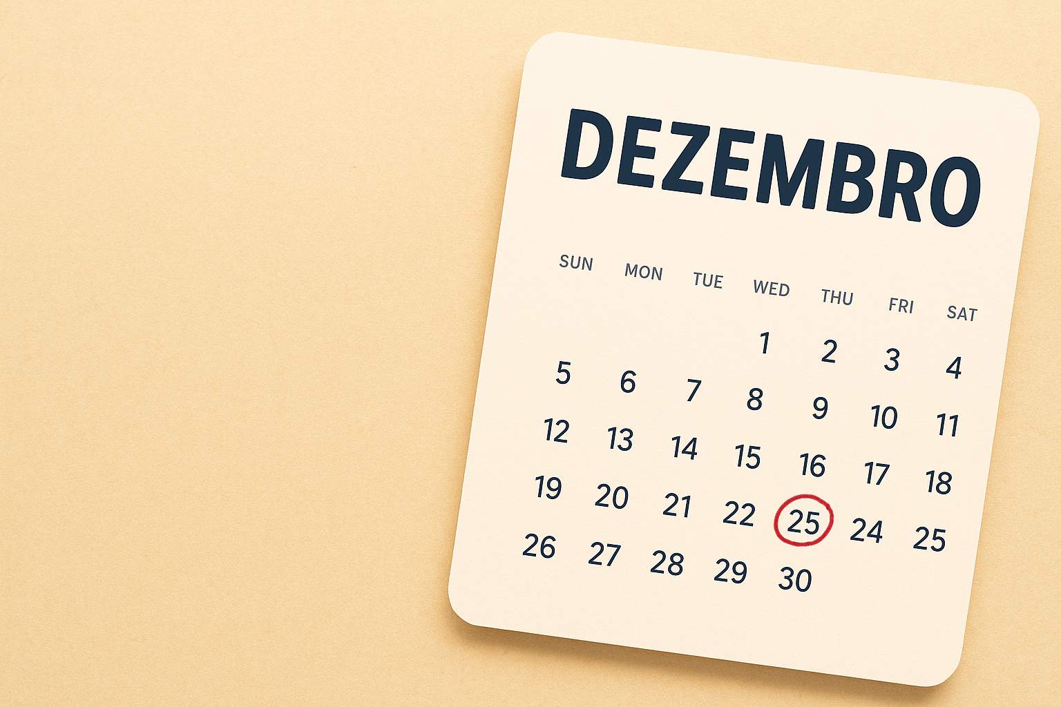 Quais são os feriados de dezembro