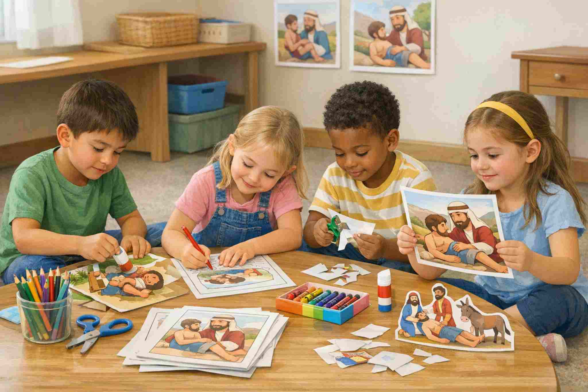 Atividades sobre o Bom Samaritano para crianças