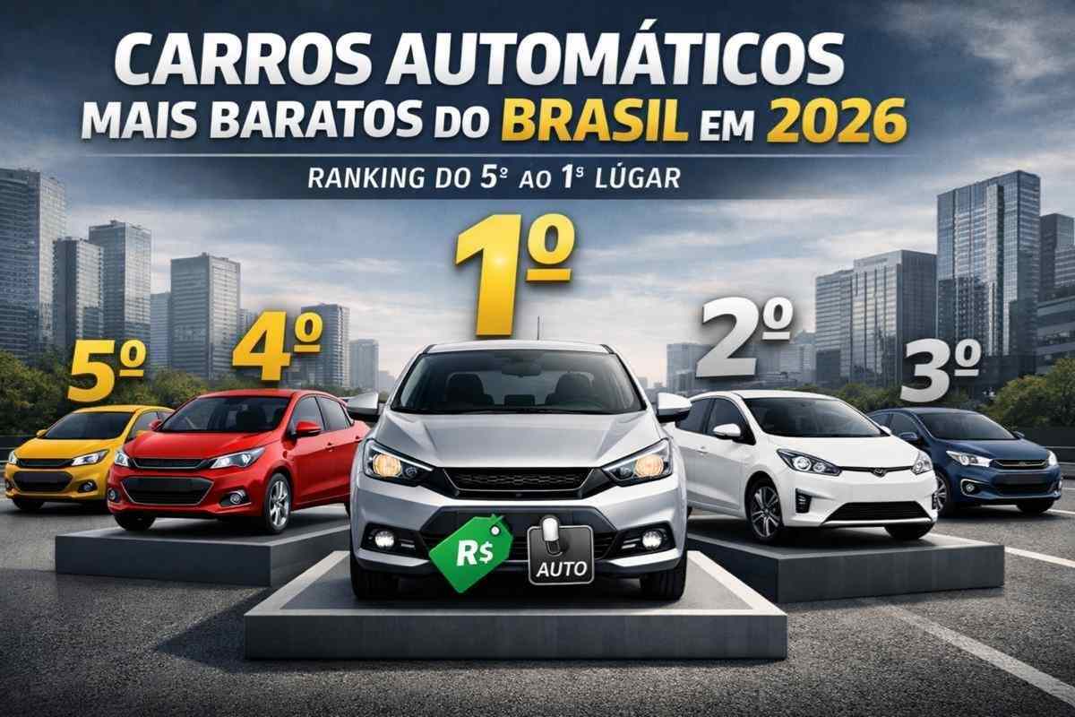 Carros automático mais baratos do Brasil em 2026 