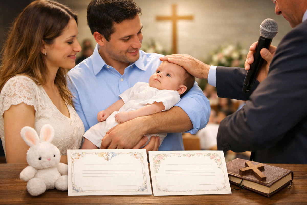 Certificado de apresentação de bebê na igreja evangélica para imprimir grátis