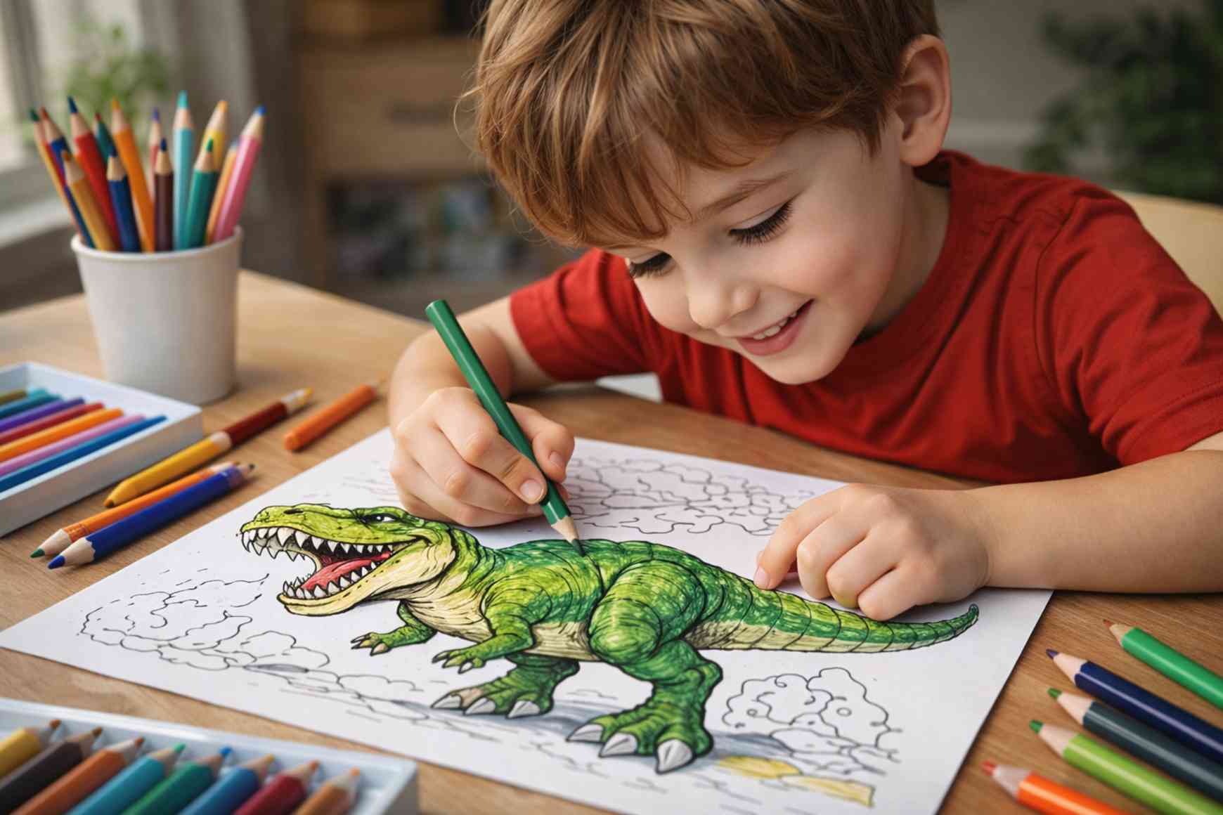 Dinossauro Rex para colorir: modelos para imprimir