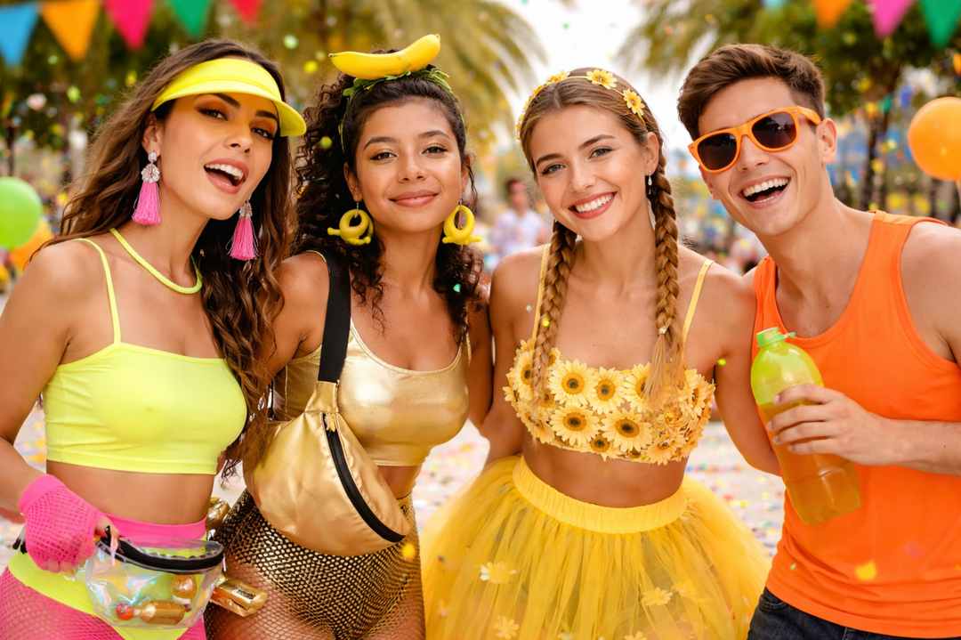 Fantasia de Carnaval confortável para o calor: opções simples